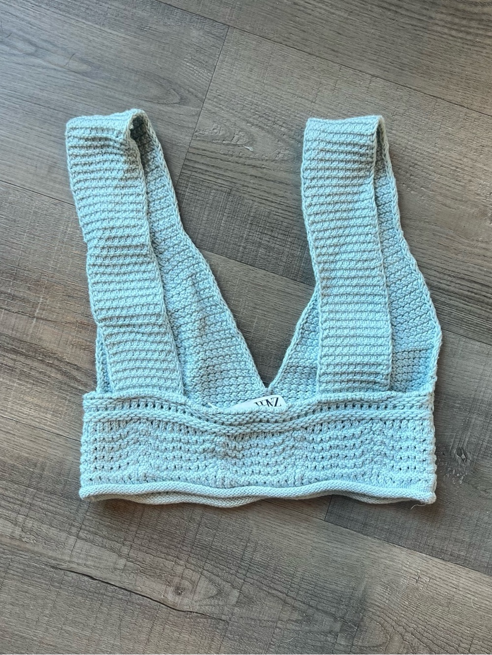 Zara Blue Crochet Top - Picture 2 of 3